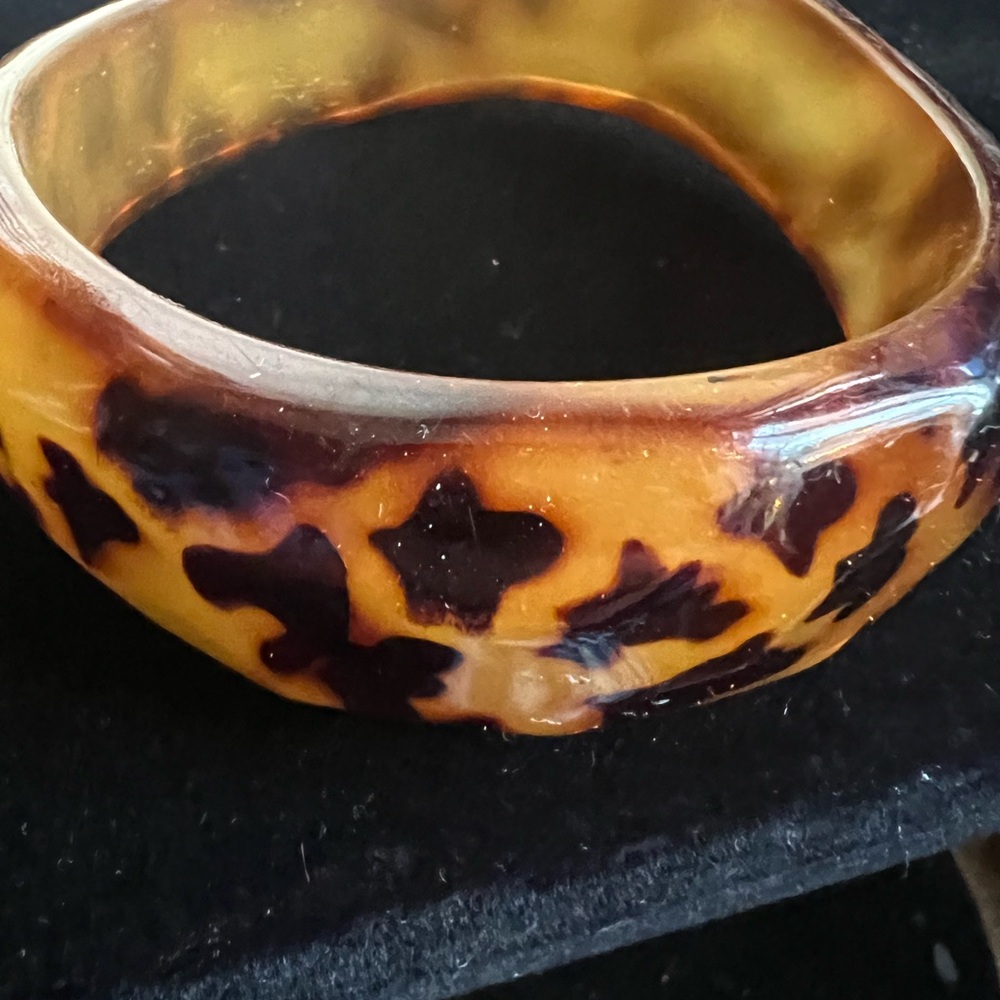 Tortoiseshell Patterned Bangle Bracelet - image 2